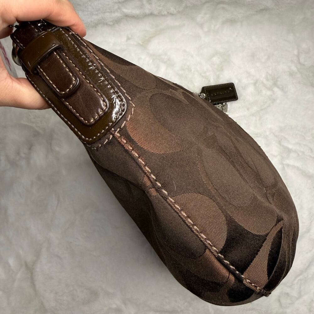y2k Coach 12675 Brown Signature Hobo Shoulder Bag - Picture 4 of 8